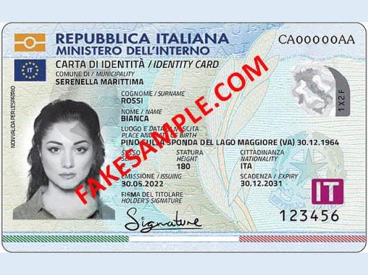 fake national identity card template